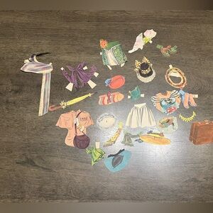 Vintage Paper Dolls Accessories, No Doll Just Clothes And Accessories